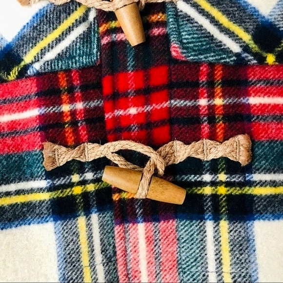 Polo Ralph Lauren wool duffle .Tartan plaid toggle pockets,hood. Winter Holiday - Picture 13 of 16